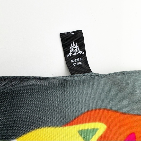 Colorful Cat Wrap Multicolor Square Scarf - Picture 5 of 5